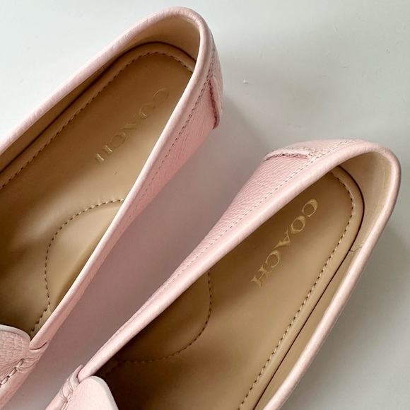 Coach Marley Driving Moc Loafer in Light Rose Pink Pebble Grain Leather 8.5 - Picture 4 of 9
